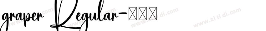 graper Regular字体转换